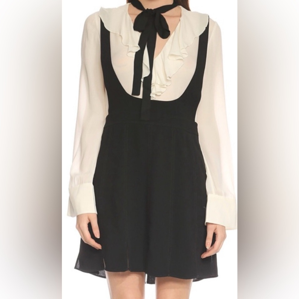 NWOT Cinq à Sept Tie Neck Mini Dress Size: US 4